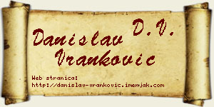 Danislav Vranković vizit kartica